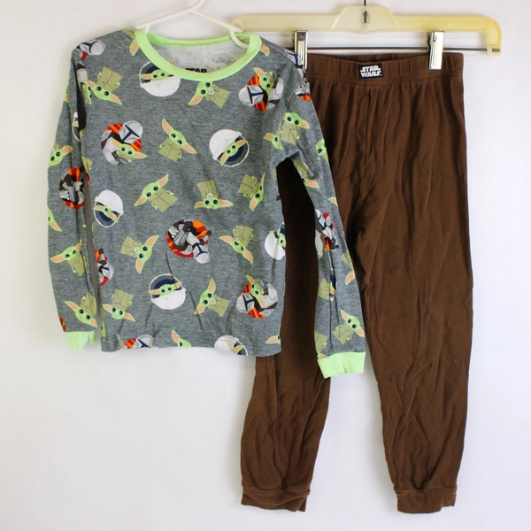 2 Pc Star Wars Grogu Baby Yoda Long-Sleeve Pajama Set Boys' Size 8