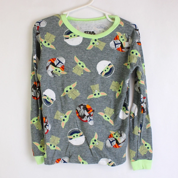 2 Pc Star Wars Grogu Baby Yoda Long-Sleeve Pajama Set Boys' Size 8