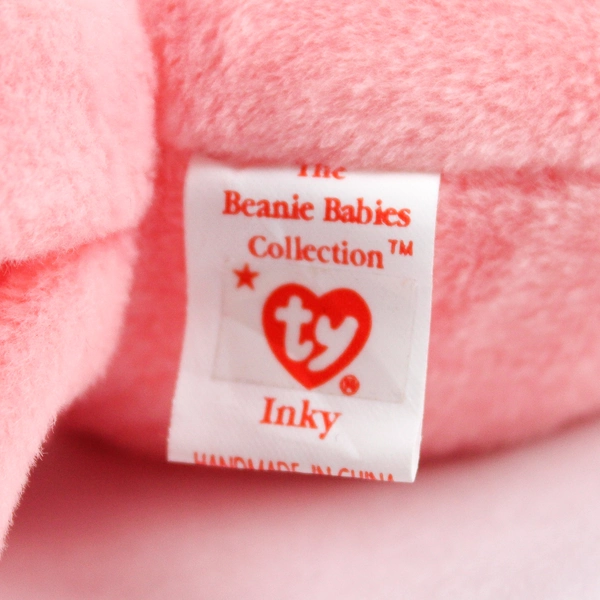 TY Beanie Baby Inky 1993 Pink Octopus With Tag Plush Doll Toy Style 4028