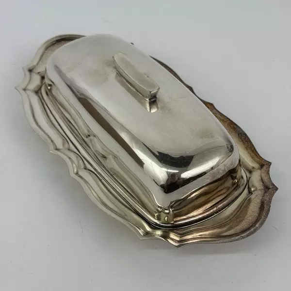 Vintage FB Rogers Silver Plate Butter Dish And Lid 696 No Glass Liner