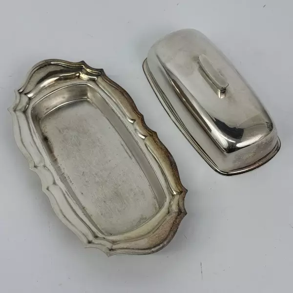 Vintage FB Rogers Silver Plate Butter Dish And Lid 696 No Glass Liner