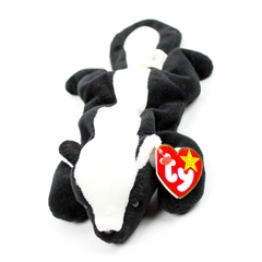 Ty Beanie Babies Stinky 1995 Black/White Skunk With Tag Plush Toy