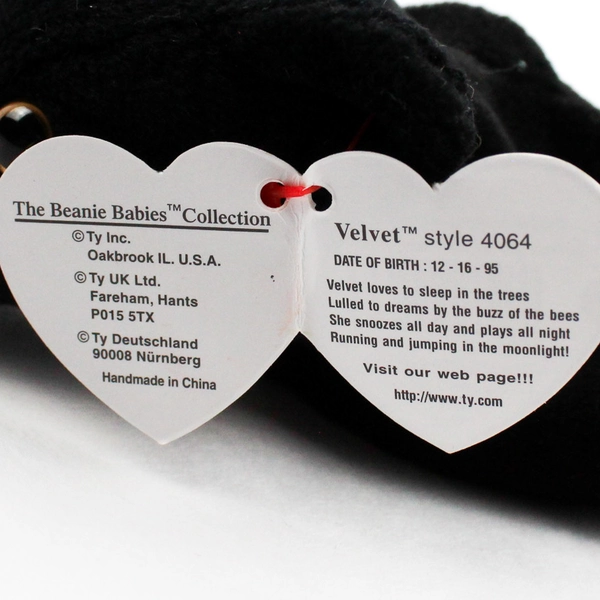Ty Beanie Baby Velvet 1995 Black Panther With Tag Plush Doll Toy Style 4064