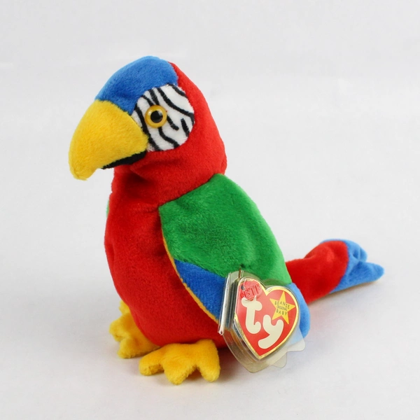 Ty Beanie Baby Jabber 1997 Macaw Parrot With Tag Errors 1998 Plush Doll Toy