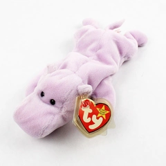 Ty Beanie Baby Happy 1994 Hippopotamus Lavender With Error Tush Tag 1993