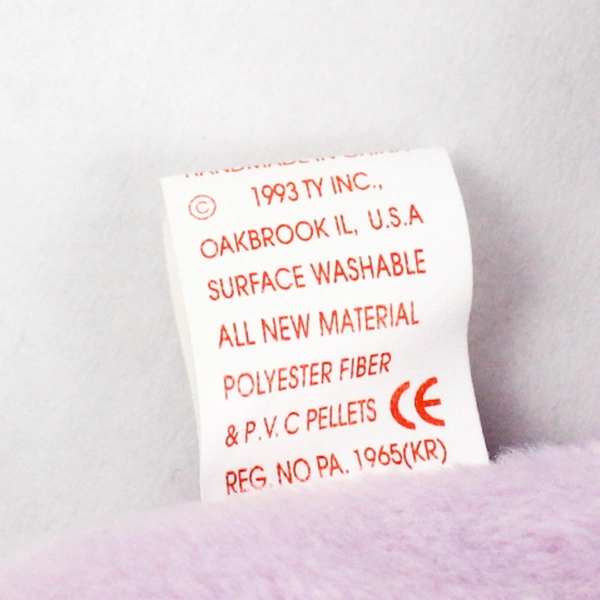 Ty Beanie Baby Happy 1994 Hippopotamus Lavender With Error Tush Tag 1993