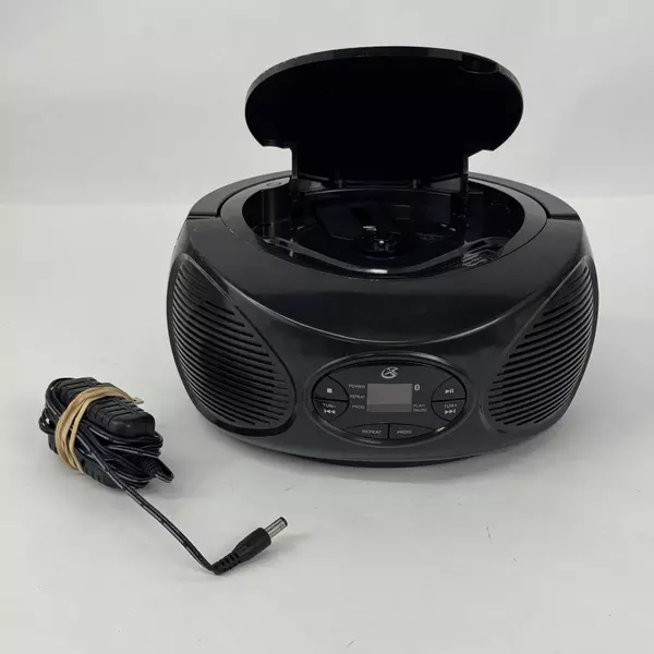 GPX BCB 119B Black Bluetooth Boombox CD And FM Radio Works