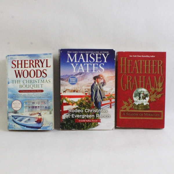 Lot of 3 Paperback Christmas Holiday Romance Novels