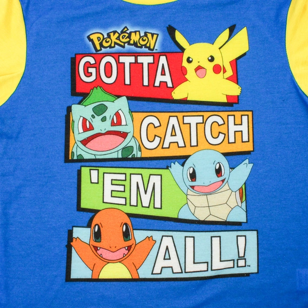 Pokemon Multicolor Graphic Pajama Shirt Boys' Size 12