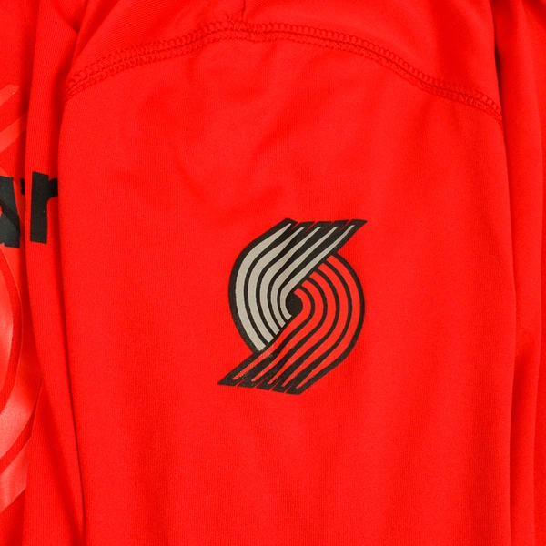 Adidas Portland Trail Blazers Red Long-Sleeve Athletic Shirt Boys' Large 14/16