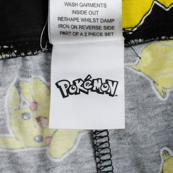 TDP Textiles Pokemon Pikachu Pattern Pajama Shorts Boys' Size 13-14 Yrs