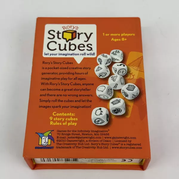 Rory's Story Cubes Cooperative Creative Storytelling Dice Game Used 8 Dice