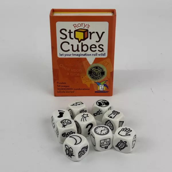 Rory's Story Cubes Cooperative Creative Storytelling Dice Game Used 8 Dice