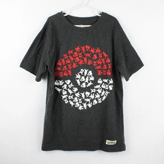 Pokemon Pikachu Pokeball Gray Graphic T-Shirt Boys' Size 12-13 Yrs
