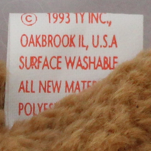 TY Beanie Baby Curly the Bear 8.5" Plush Stuffed Animal Toy