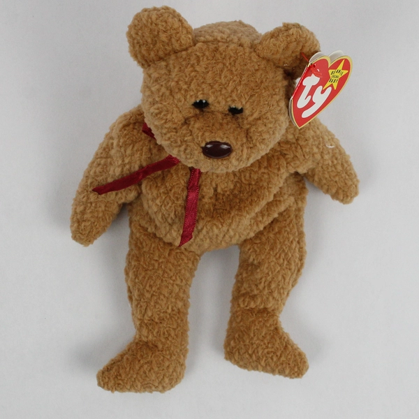 TY Beanie Baby Curly the Bear 8.5" Plush Stuffed Animal