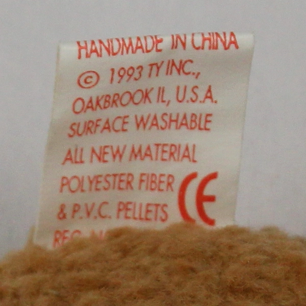 TY Beanie Baby Curly the Bear 8.5" Plush Stuffed Animal