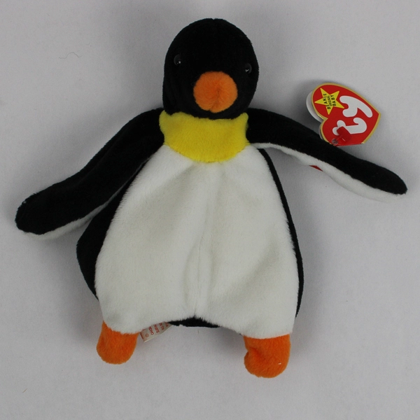 1995 Ty Beanie Babies Waddle the Penguin with Tags 6.5" Plush Toy