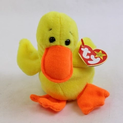 TY Beanie Baby Quackers 1993 Yellow Duck With Tag Plush Toy #4024