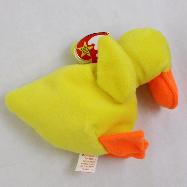 TY Beanie Baby Quackers 1993 Yellow Duck With Tag Plush Toy #4024