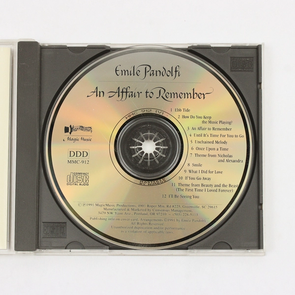 An Affair To Remember Audio CD By Emile Pandolfi 1991