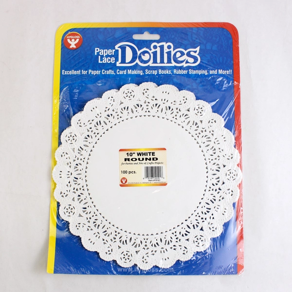 Lot of 4 Paper Party Doilies Assorted Sizes and Designs