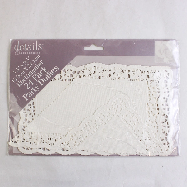 Lot of 4 Paper Party Doilies Assorted Sizes and Designs