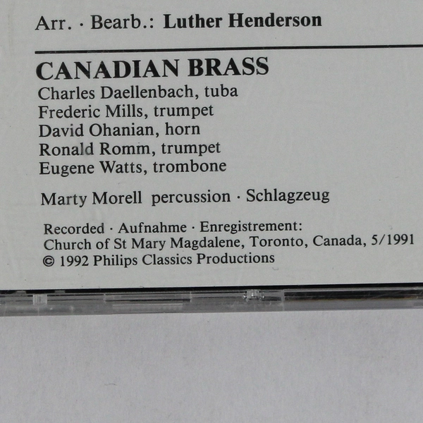 Red Hot Jazz The Dixieland Album CD Canadian Brass 1993 Philips Classics