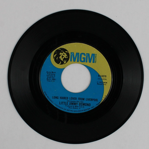 Little Jimmy Osmond Long Haired Lover from Liverpool 45 RPM 7" 1972
