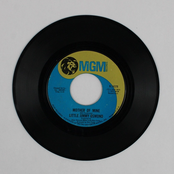 Little Jimmy Osmond Long Haired Lover from Liverpool 45 RPM 7" 1972
