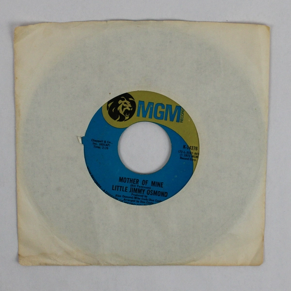 Little Jimmy Osmond Long Haired Lover from Liverpool 45 RPM 7" 1972