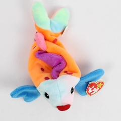 TY Beanie Baby Lips 1999 Multicolor Fish With Tag Plush Toy 7.5"