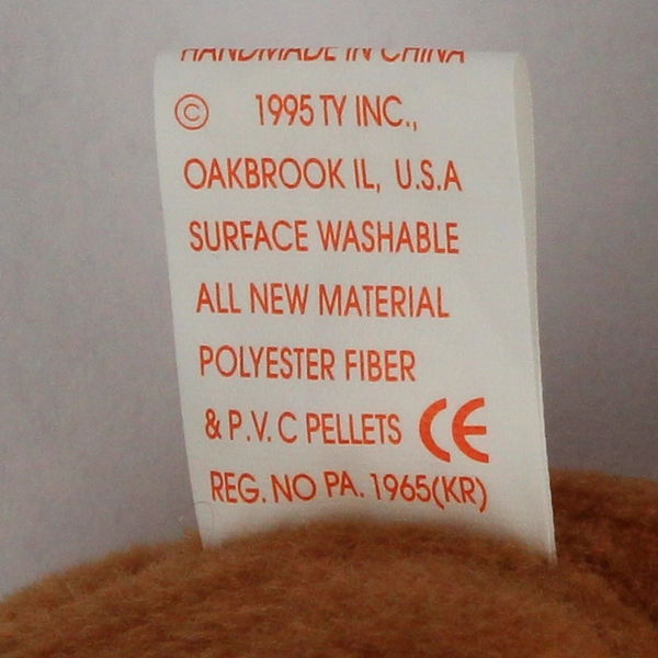 TY Beanie Baby Bongo 1995 Brown Monkey With Tag Plush Toy Style #4067