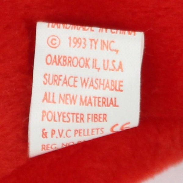 TY Beanie Baby Pinchers 1993 Red Lobster With Tag Plush Toy Style #4026