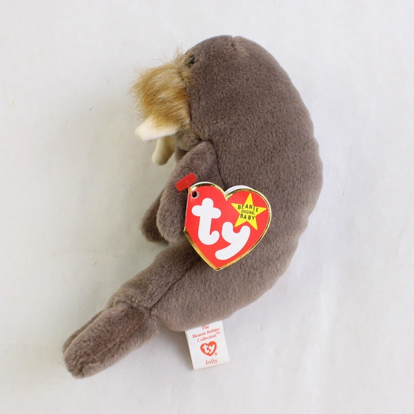 Ty Beanie Babies Jolly 1996 Brown Walrus With Tag Plush Toy Style #4082