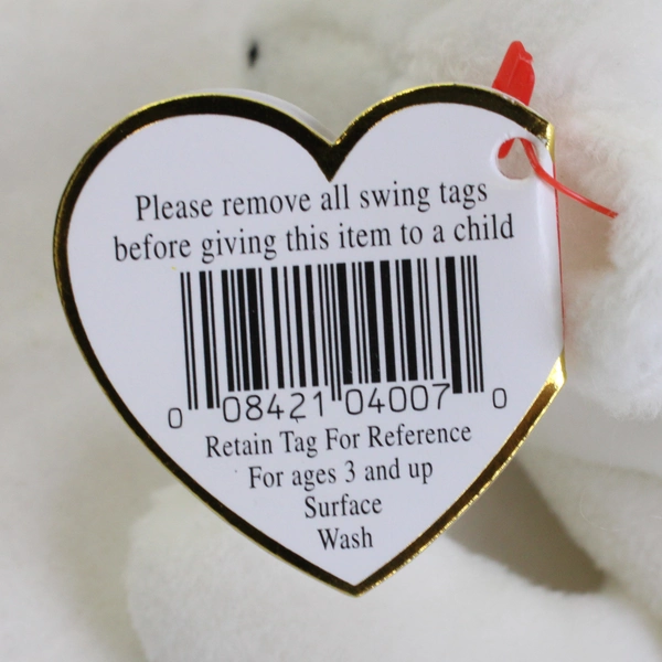 TY Beanie Babies Mystic 1993 White Unicorn W/ Ear Tag Error 1994 Tag Plush 4007