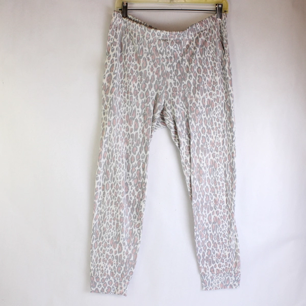Nine West Women’s Cheetah Print Pajama Pants Size Large Cozy Lounge Sleepwear