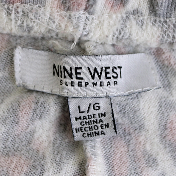 Nine West Women’s Cheetah Print Pajama Pants Size Large Cozy Lounge Sleepwear