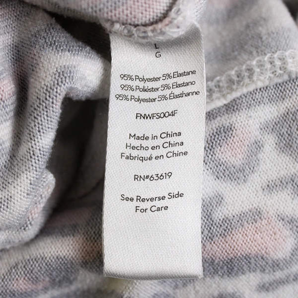 Nine West Women’s Cheetah Print Pajama Pants Size Large Cozy Lounge Sleepwear