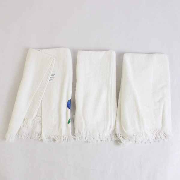 Lot Of 3 Franco 100% Cotton 90s Animal Print White Hand Towel 11" x 16"