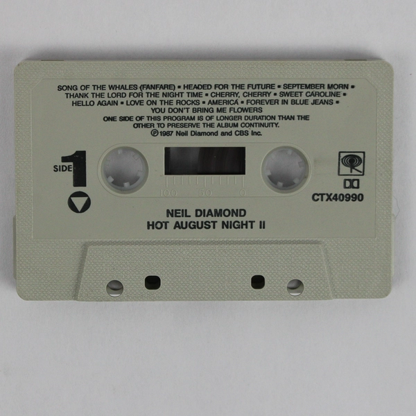 Neil Diamond Hot August Night II Cassette Tape 1987 CBS Columbia Records