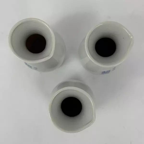 Lot of 3 White Ceramic Sake Carafes