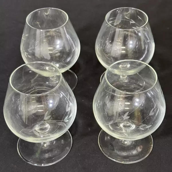 Set of 4 Princess House 404 Heritage Brandy Snifters 4.5"