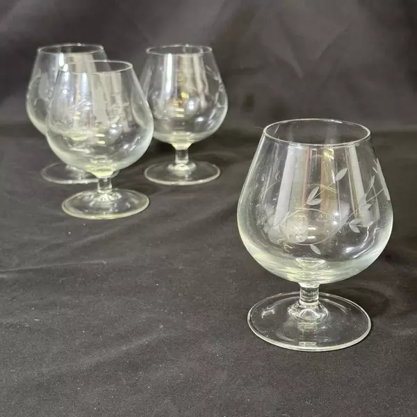 Set of 4 Princess House 404 Heritage Brandy Snifters 4.5"