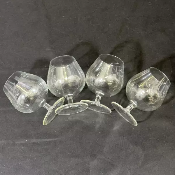 Set of 4 Princess House 404 Heritage Brandy Snifters 4.5"