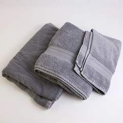 Lot Of 3 Nautica Blue Gray 2 Bath Towel 1 Hand Towels 100% Cotton