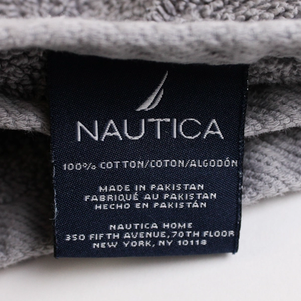 Lot Of 3 Nautica Blue Gray 2 Bath Towel 1 Hand Towels 100% Cotton