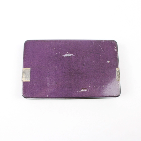 Vintage Waldorf-Astoria Hinged Purple Tobacco Tin