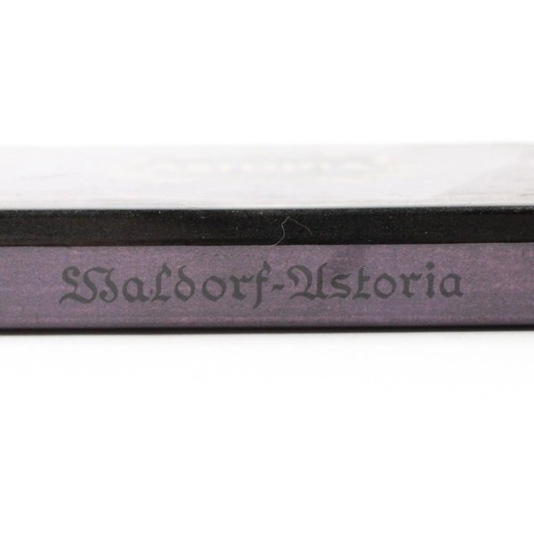 Vintage Waldorf-Astoria Hinged Purple Tobacco Tin