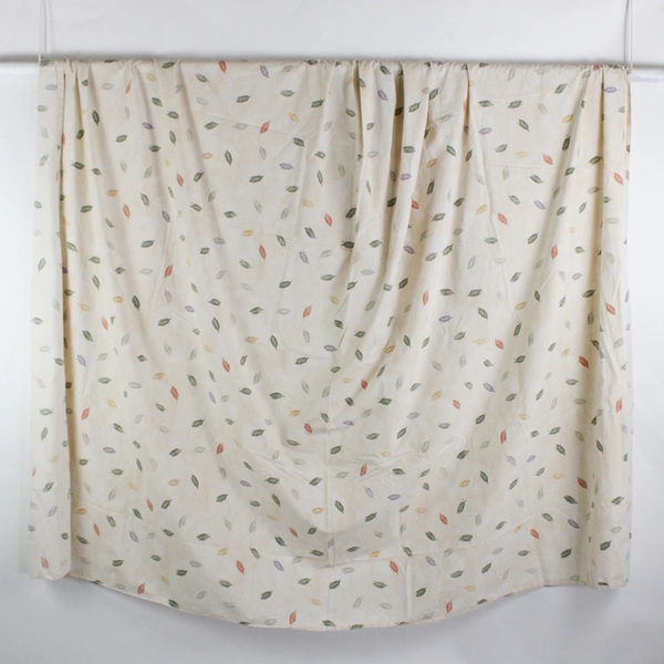 Lot of Matching Unbranded Flat Bedsheet & 3 Pillowcases Leaf Pattern